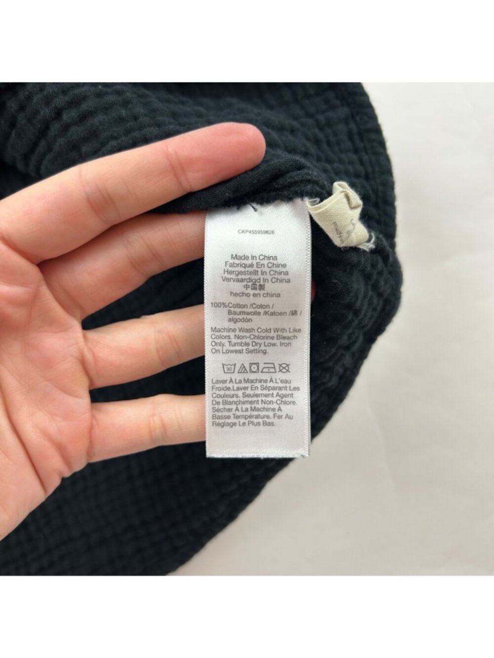Madewell Black Cotton Gauze Millbrook Puff-Sleeve Peplum Top L - Picture 5 of 7